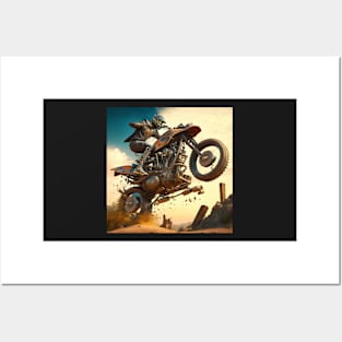 Dirt bike stunt cgi style Posters and Art